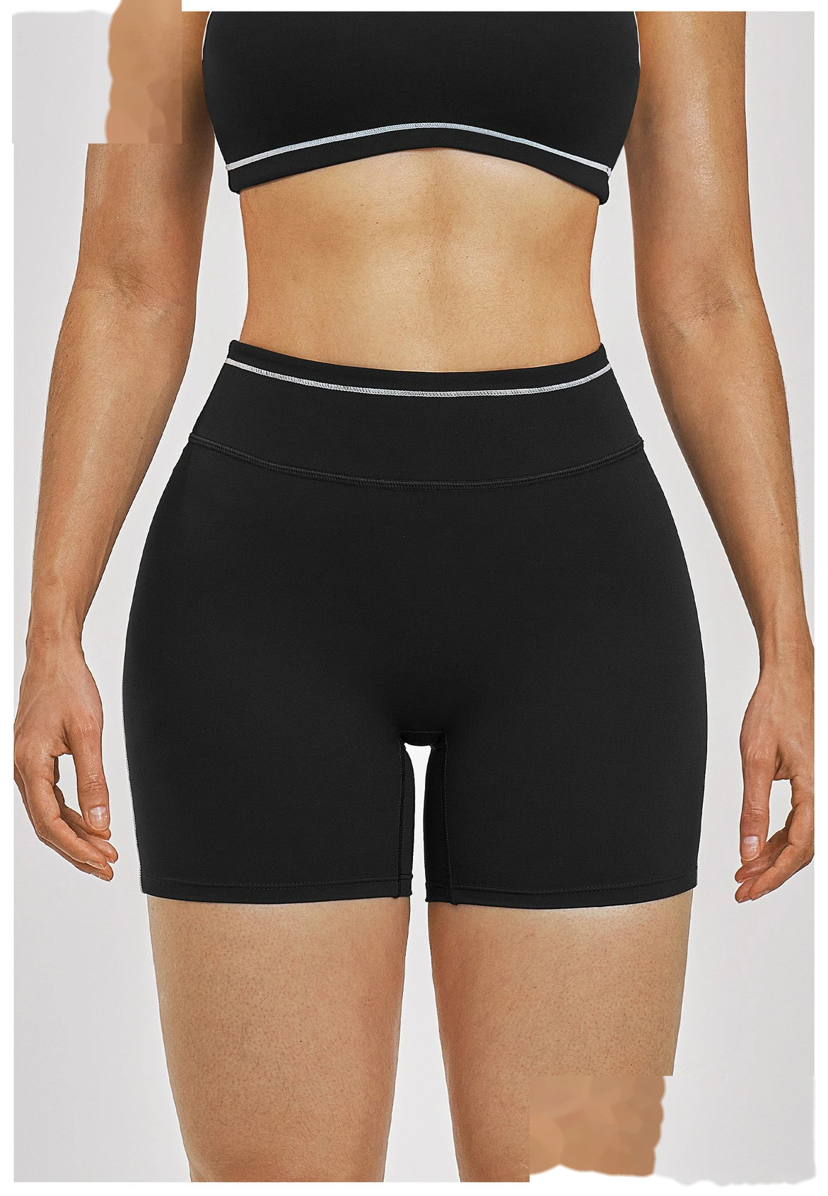 Women’s High Waist Color Block Casual Shorts Yoga Running Fitness Sports Shorts Custom detail