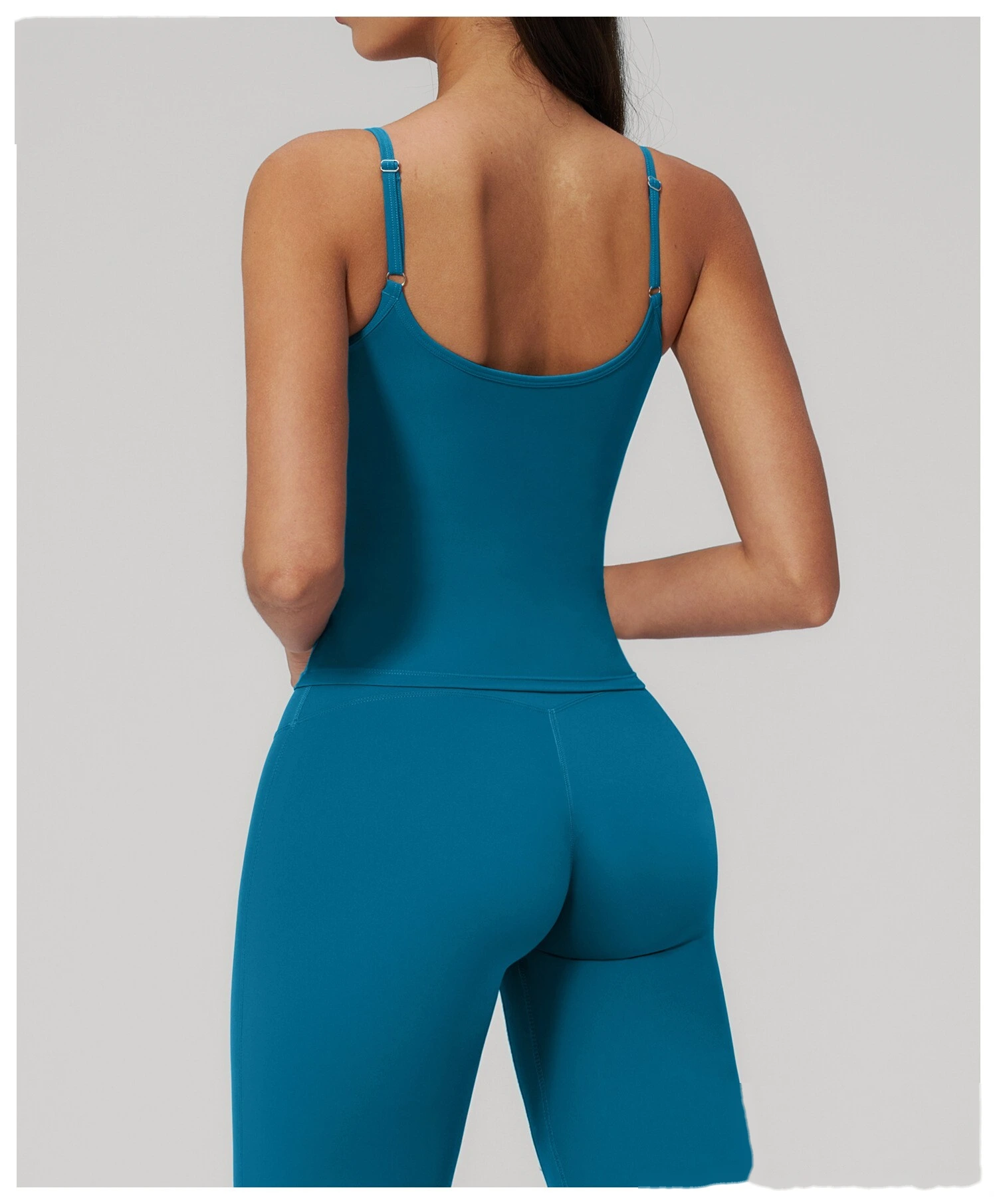 Custom Women's Brushed Fabric Fitted Tank Top Soft Slim Sports Vest for Yoga Running Workout detail