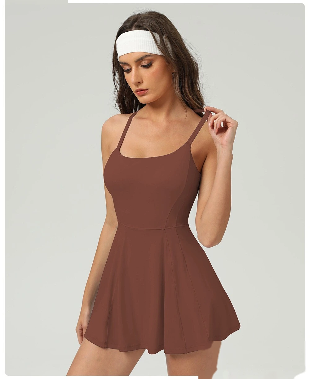 Europe and the United States quick-drying tennis dress waist suspender skirt outdoor anti-exposure sports pants skirt detail