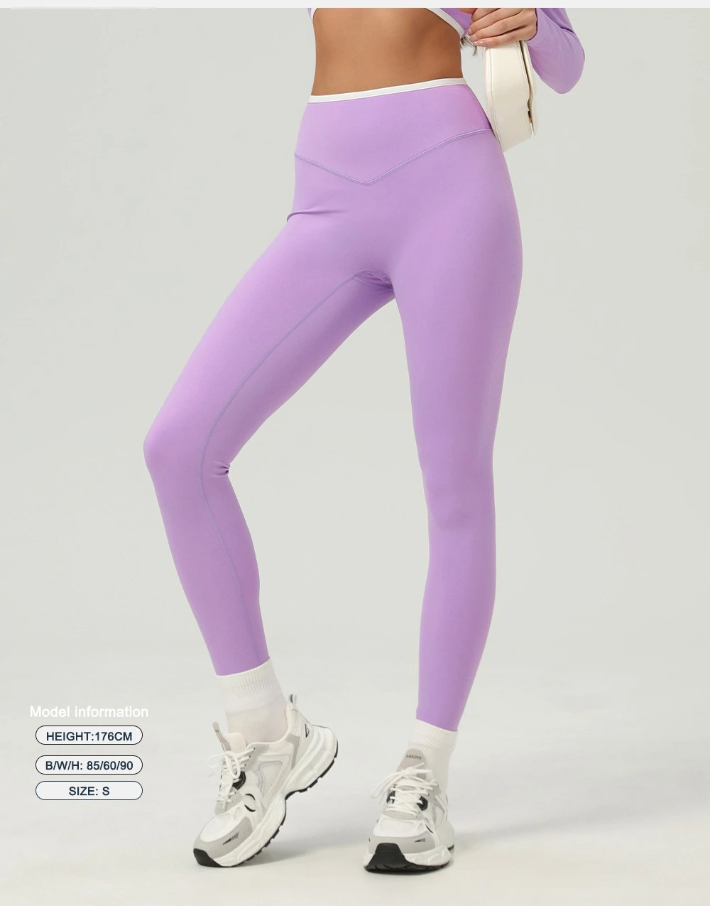 Customized hip-lifting, high-waist yoga pants, abdomen-lifting, tight-fitting running and fitness pants detail