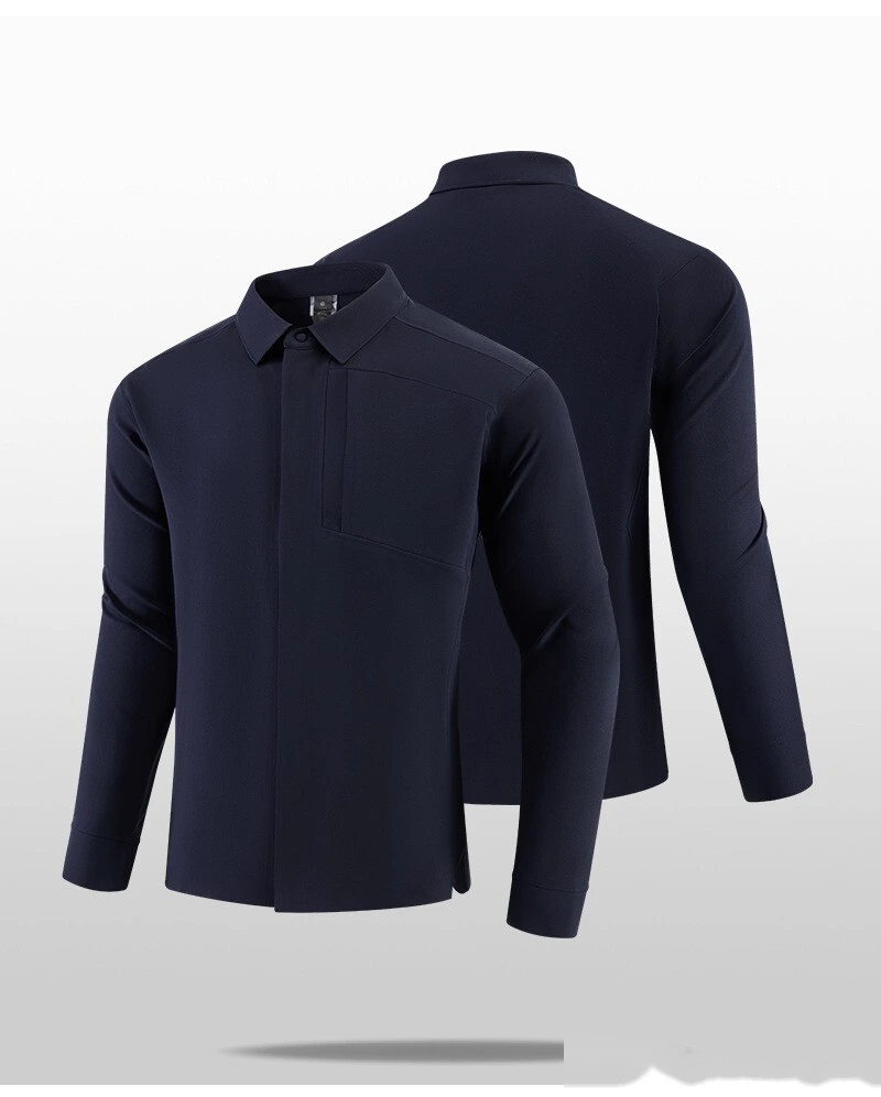 Customizable Men's Spring-Autumn Jacket | Light Windproof, Seamless Heat-Sealed, Shirt-Style for Outdoor Sports detail