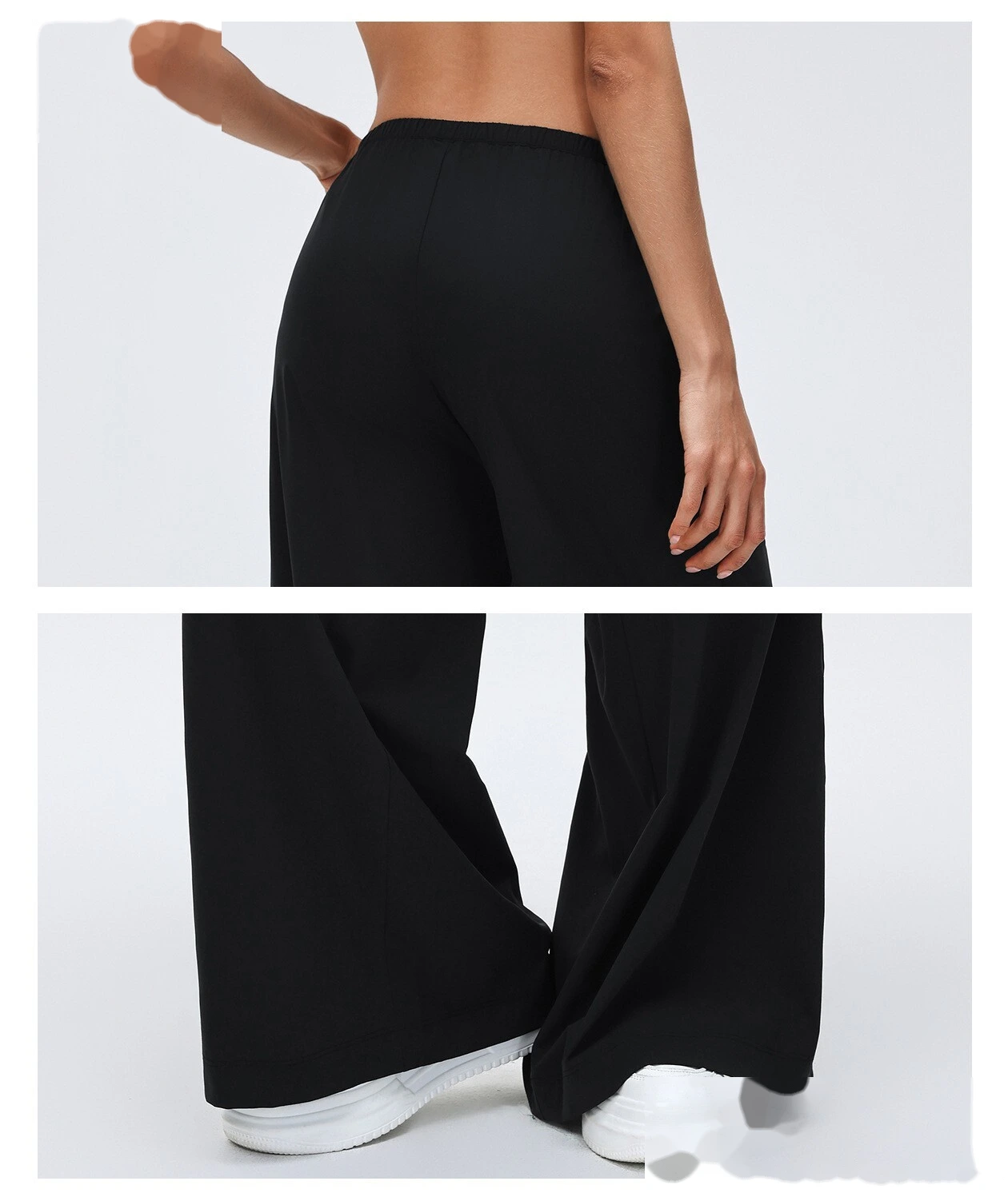 Bulk Custom Slouchy Wide-Leg Pants - Women's Loose Drape Breathable Dance Yoga Casual Sports Long Pants detail