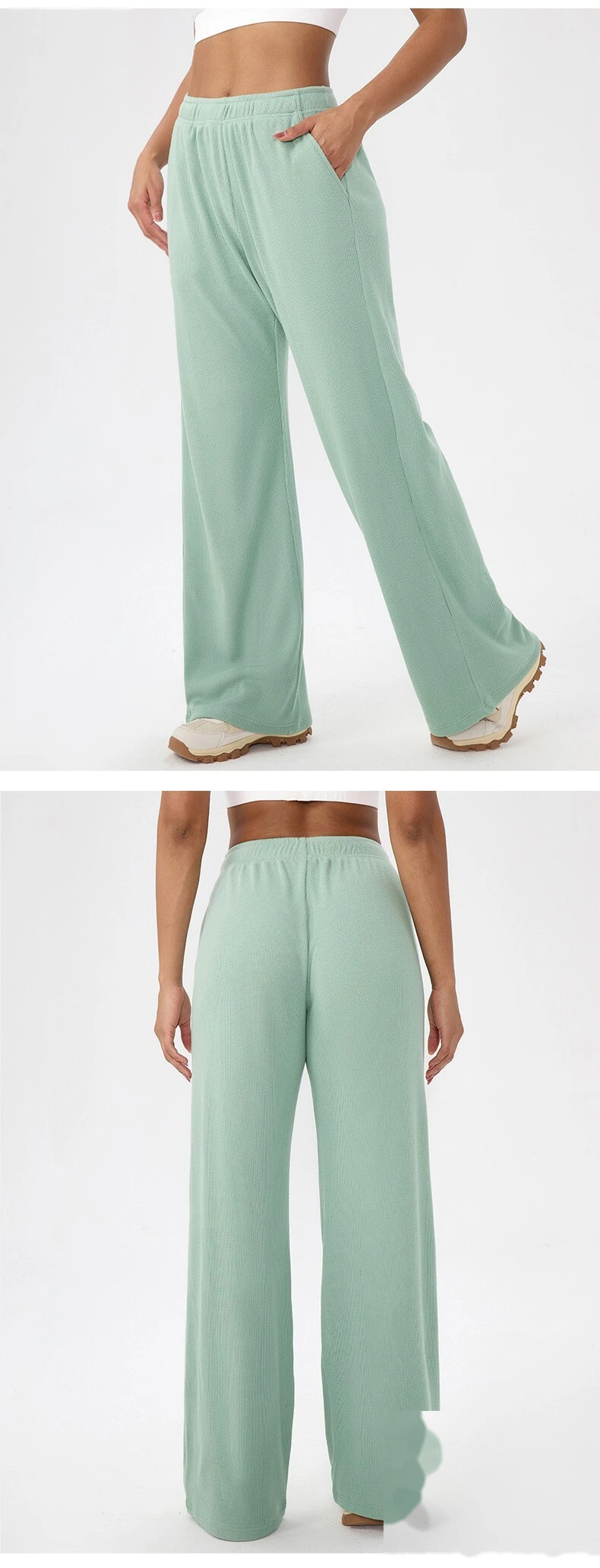 Custom Women's Autumn Winter Wide-Leg Sports Pants - Loose Fit, Casual, for Fitness & Training detail