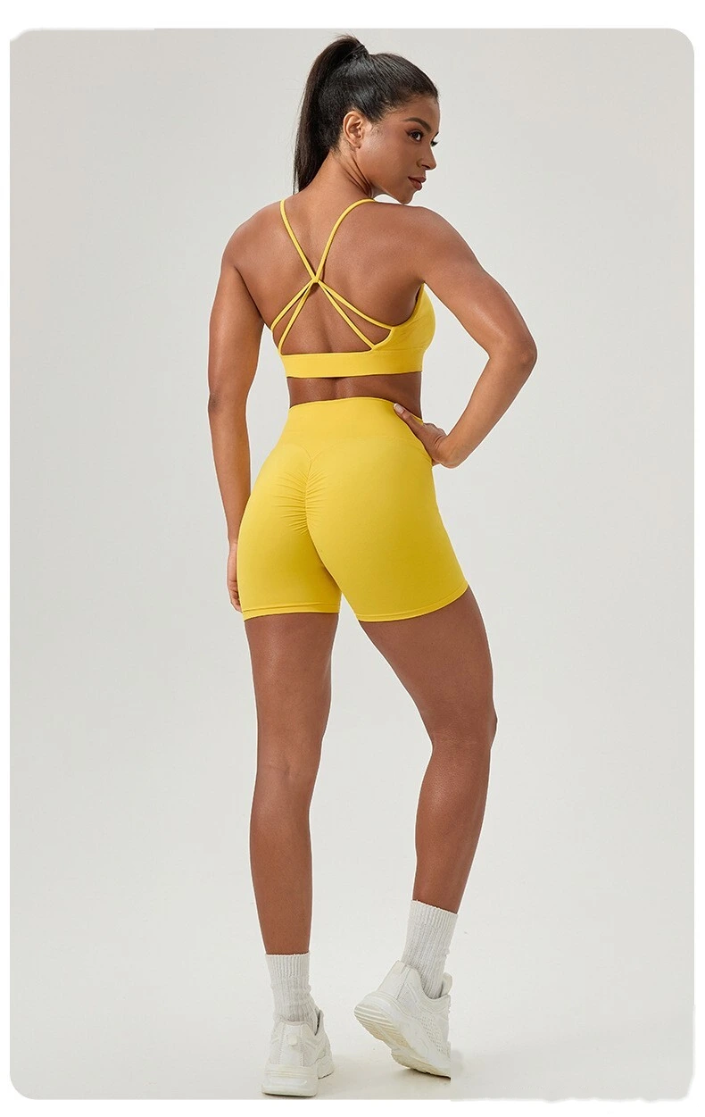 Custom Women's Feminine Beauty Back Yoga Bra | Push-Up, Shock-Absorbing, for Fitness & Running detail