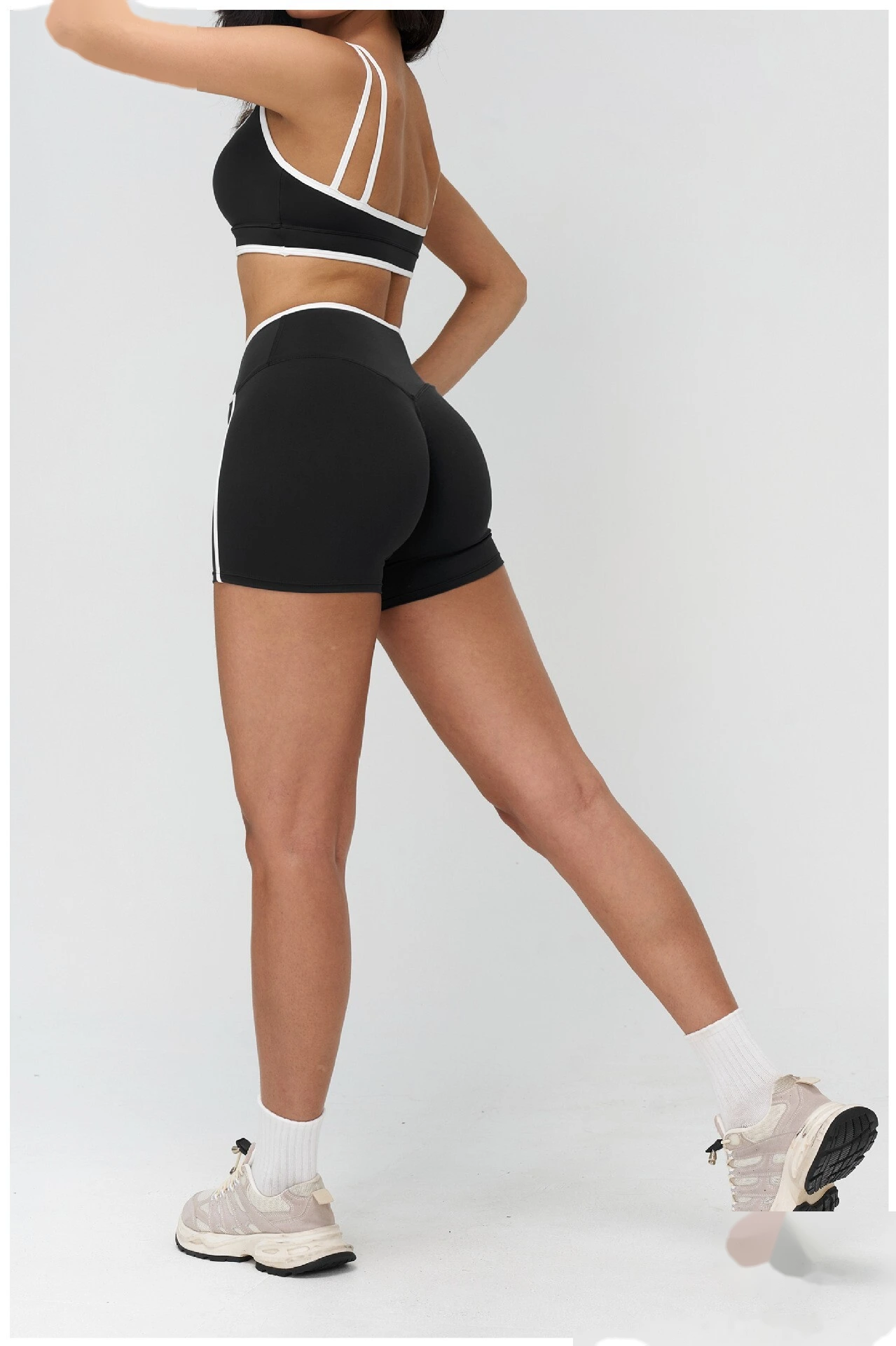 Custom Buttery Soft Yoga Set - Women's Color Block Tight Sports Bra for Outdoor Running & Fitness detail