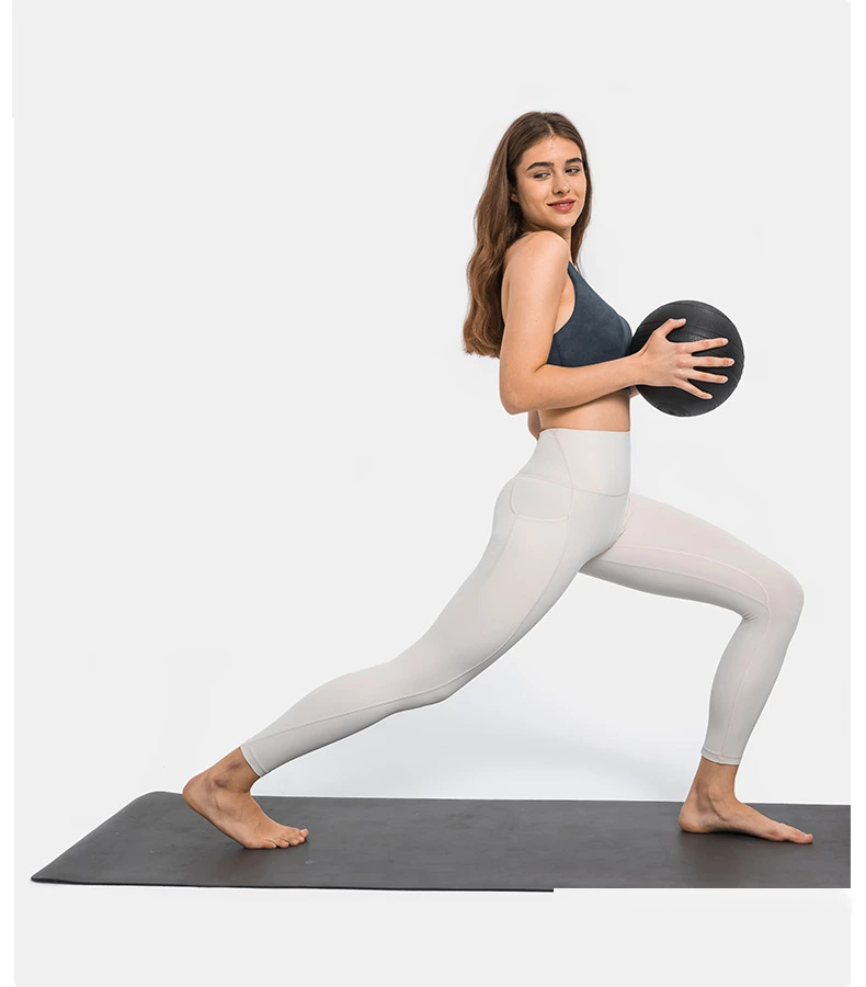 Womens leggings high waist butt lift pants with phone pockets detail