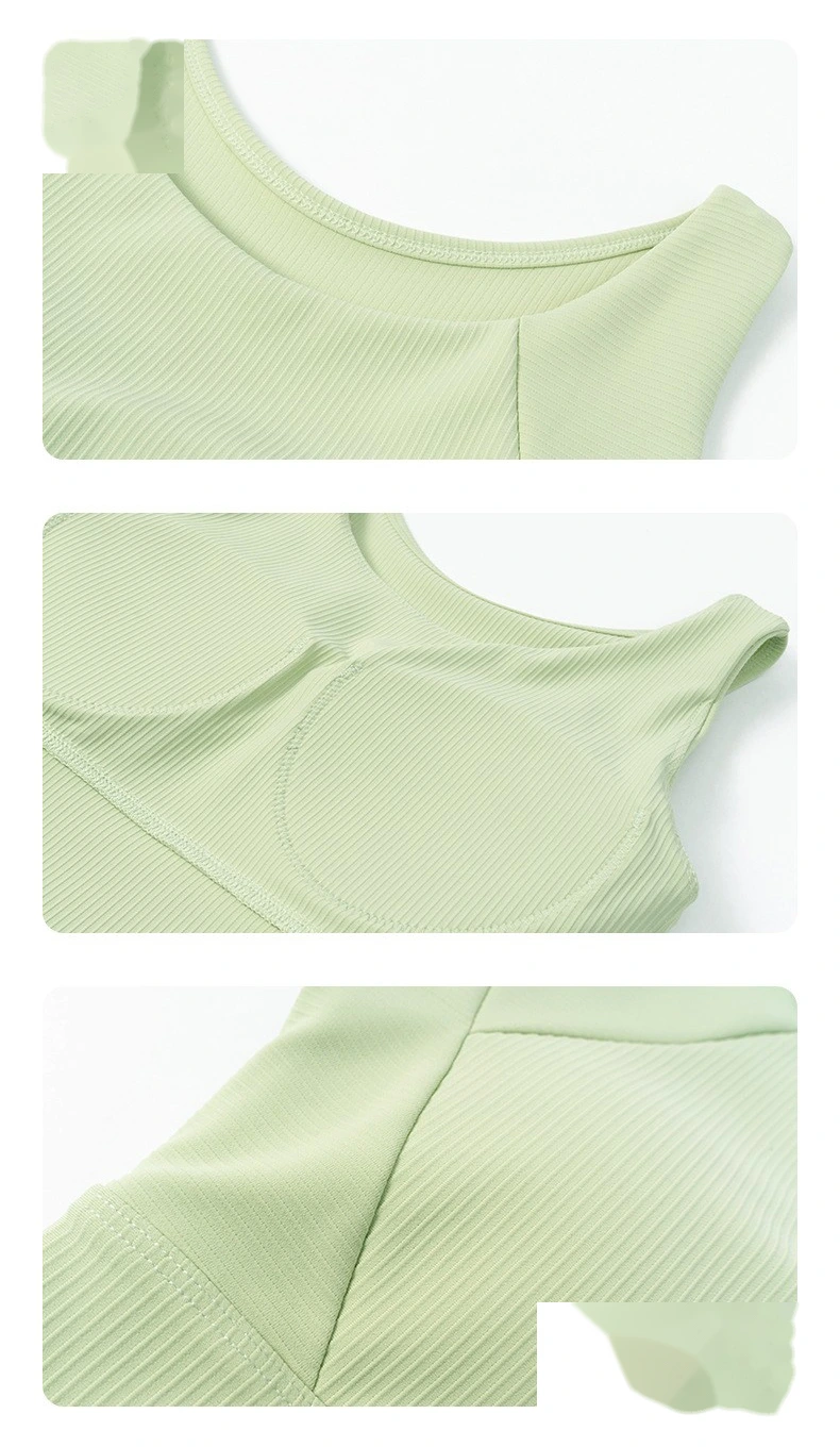 Custom-made sports bra women's shockproof yoga vest integrated chest pad fitness vest detail