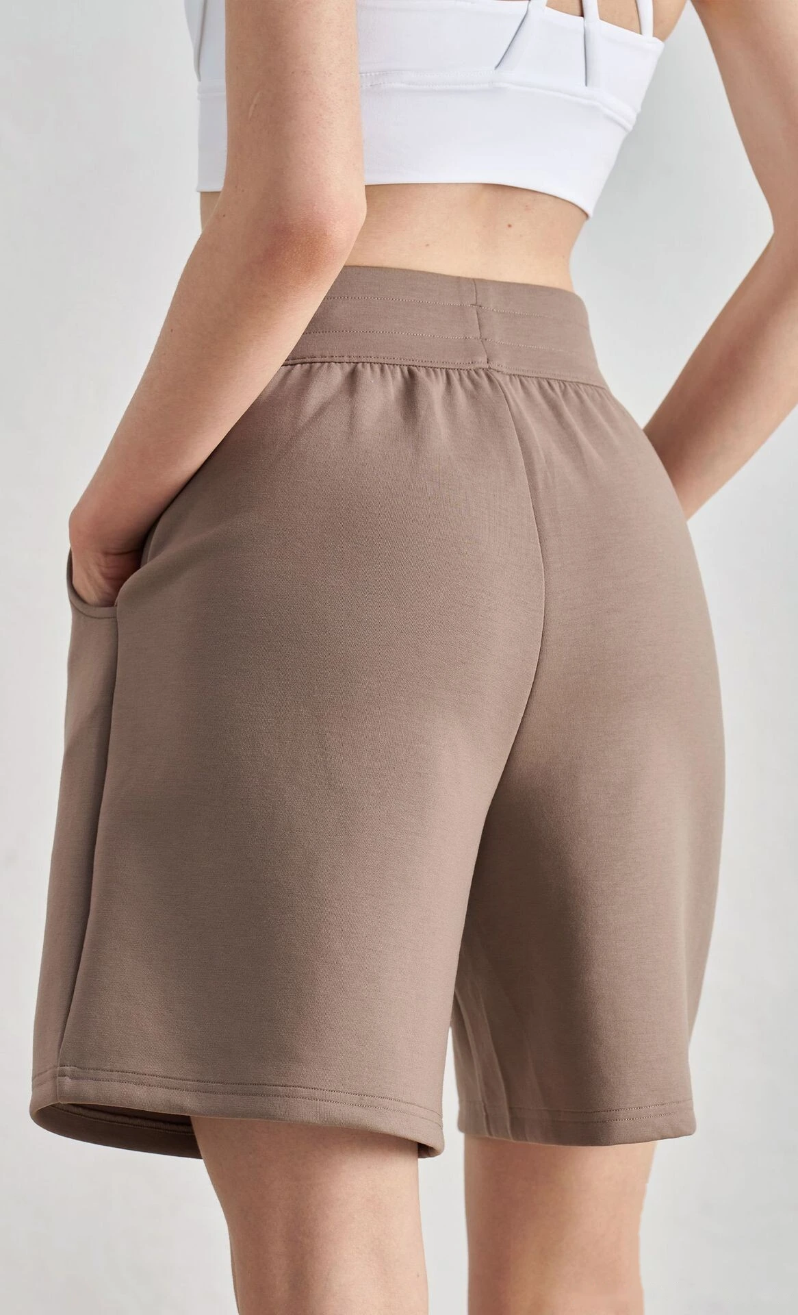 Air layer running shorts loose casual fitness five-point shorts female fitness shorts detail