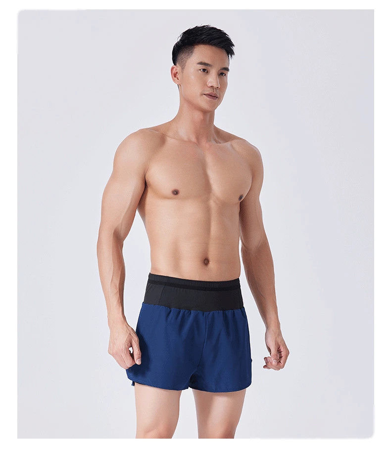 Men 2 in 1 running quick dry sports shorts basketball track shorts detail