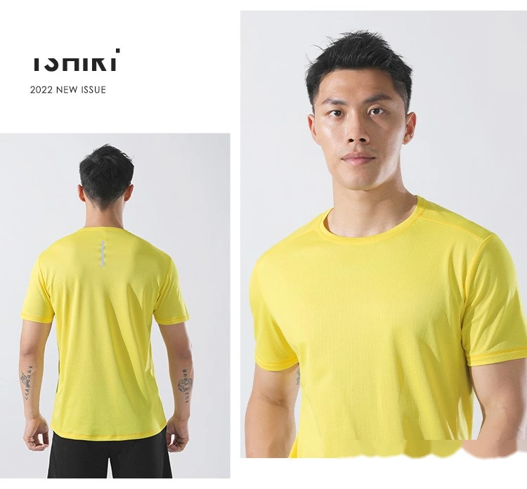 Men quick-dry outdoor t-shirt moisture-wicking loose t shirts detail