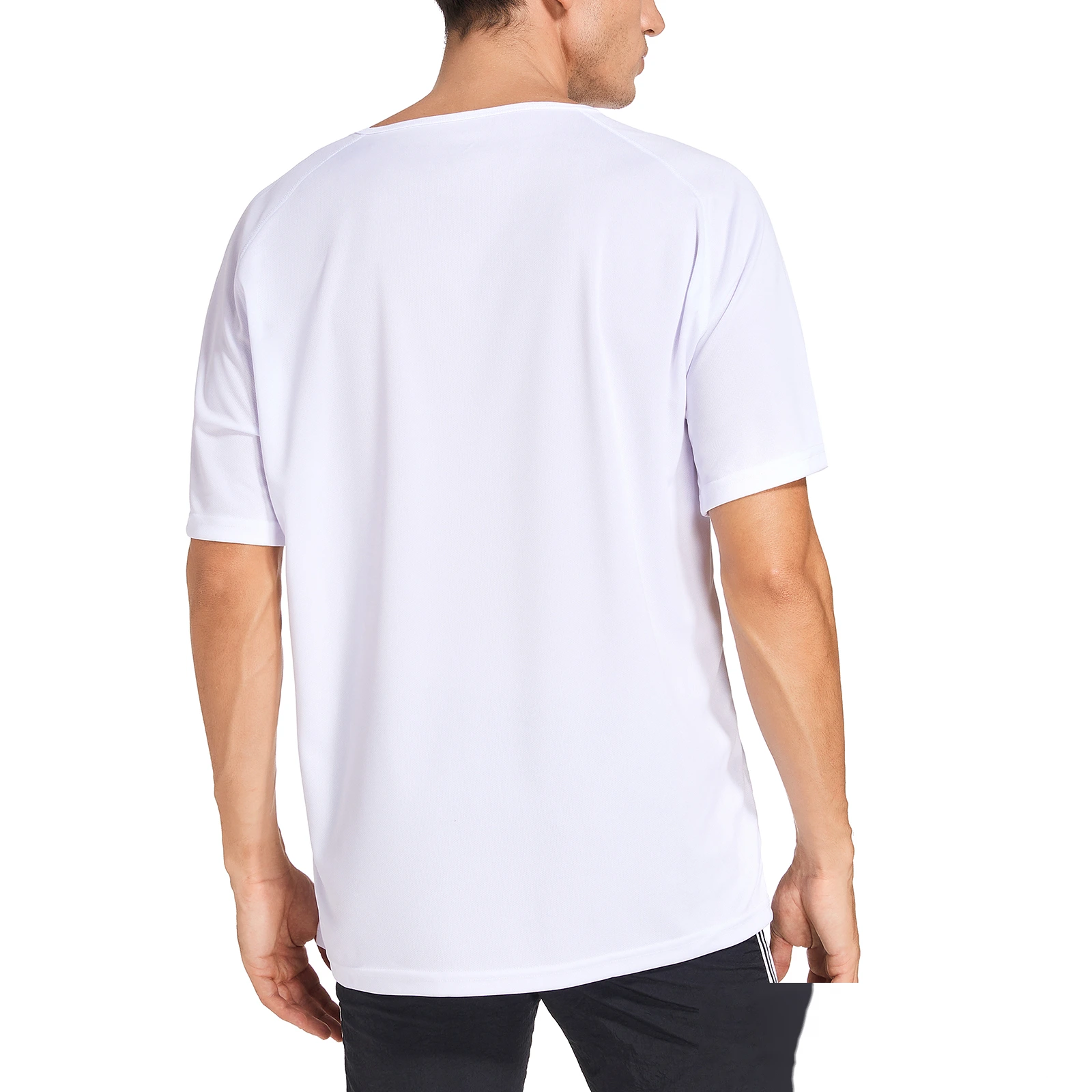 Men's summer breathable moisture absorption loose short-sleeved running outdoor sports quick-drying clothes T-shirt detail