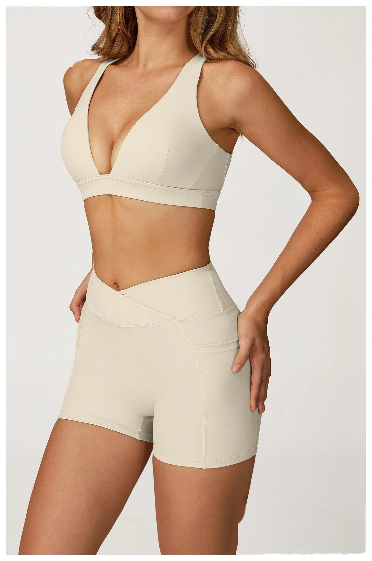 Custom-made yoga bra cross back high sense sports bra women running fitness sports bra detail