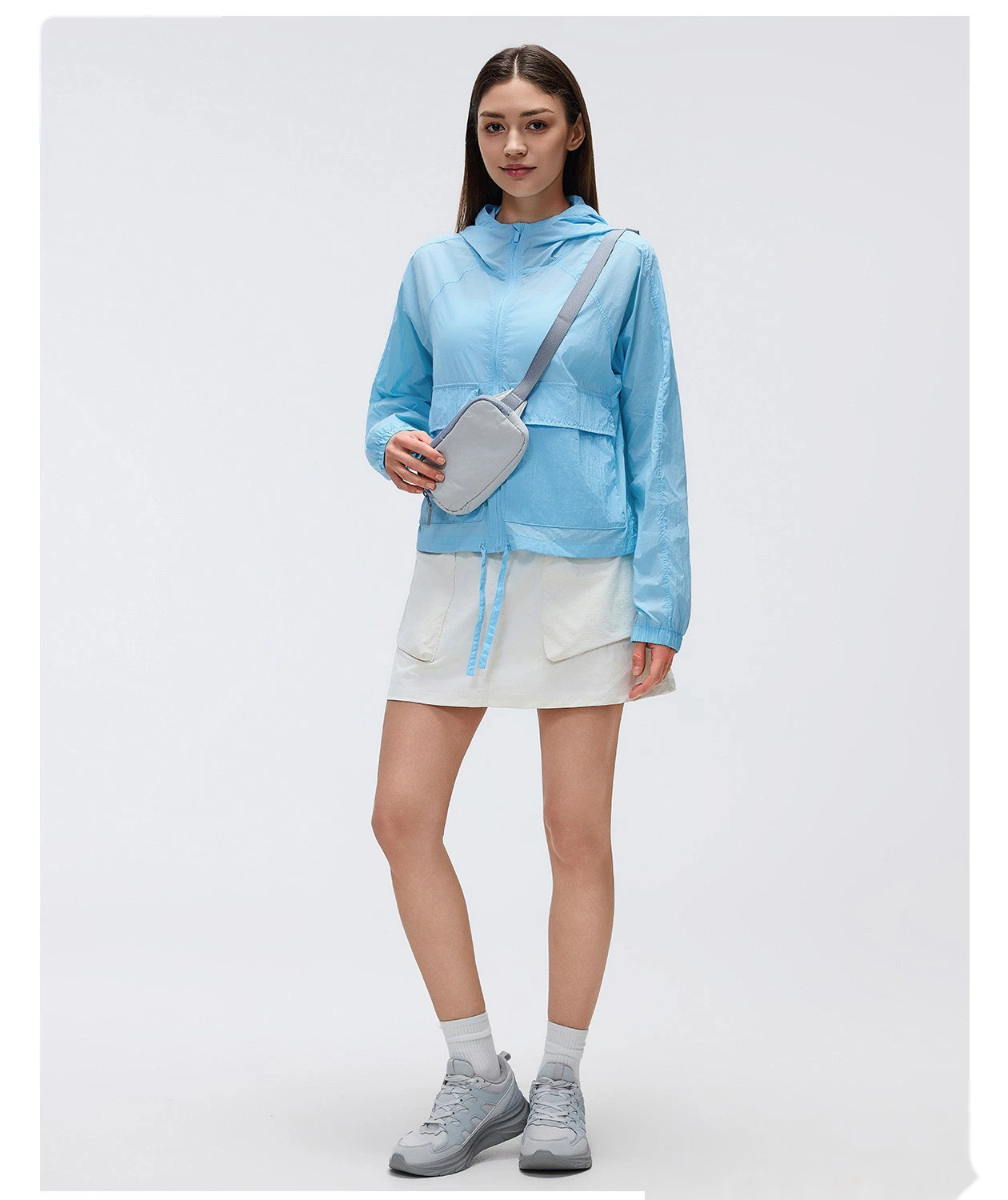 Bulk Custom UV Protection Hooded Top - Women's Lightweight Water-Resistant Loose Long Sleeve Sports Outerwear detail