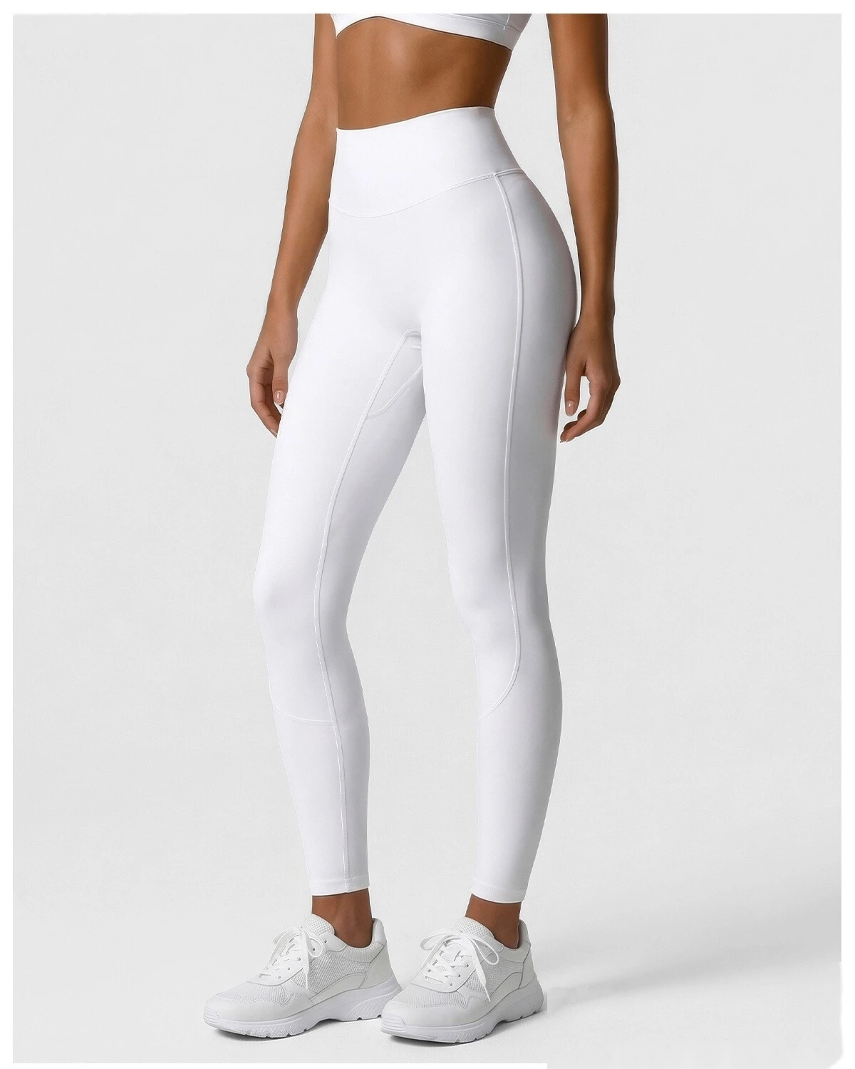 Women's Custom Halter Backless Sports Bra & High Waist Yoga Leggings Set Fitness Workout Tracksuit detail