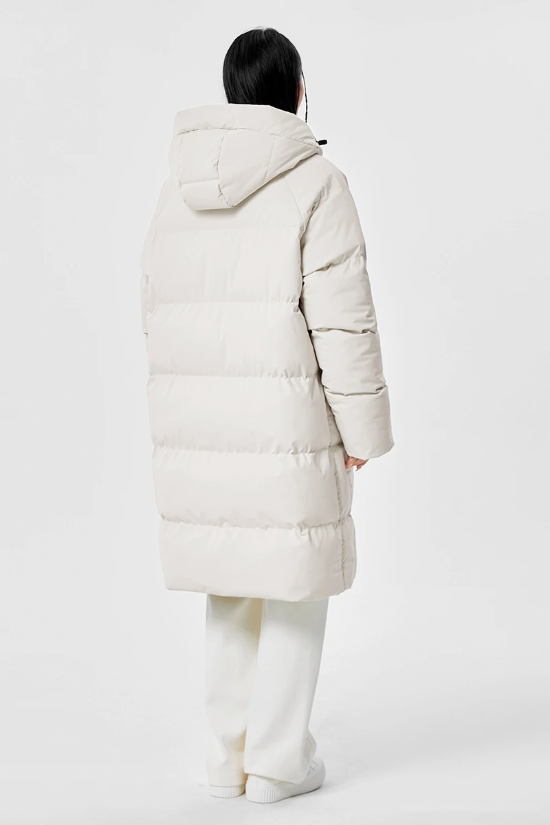 Customized winter men and women windproof and warm long cotton-padded jacket down coat. detail
