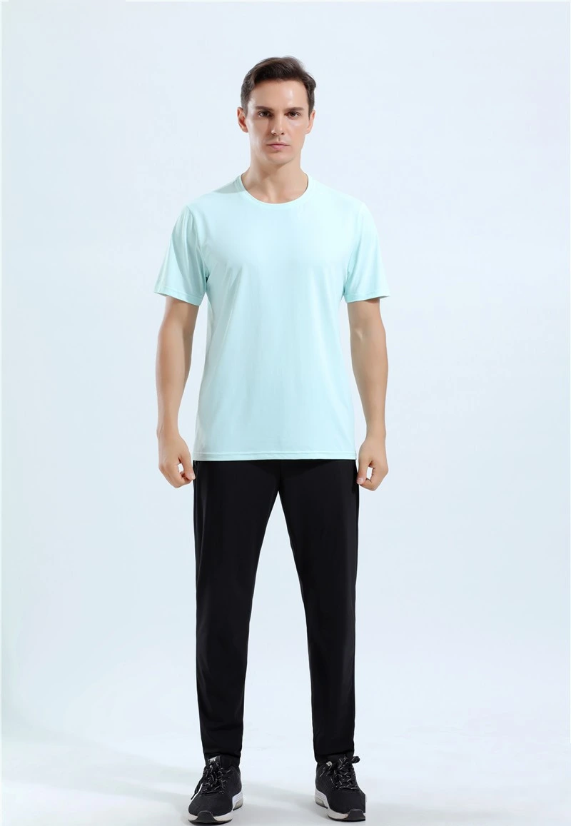Custom mens quick-drying breathable elastane sports t-shirts detail