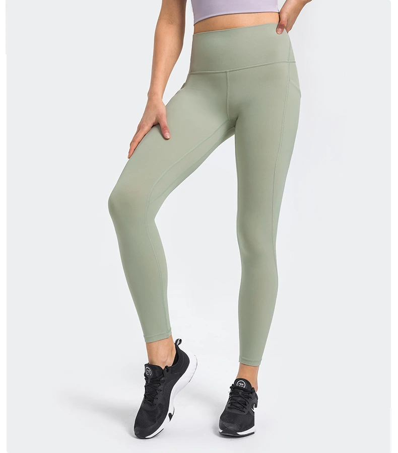 Womens leggings high waist butt lift pants with phone pockets detail