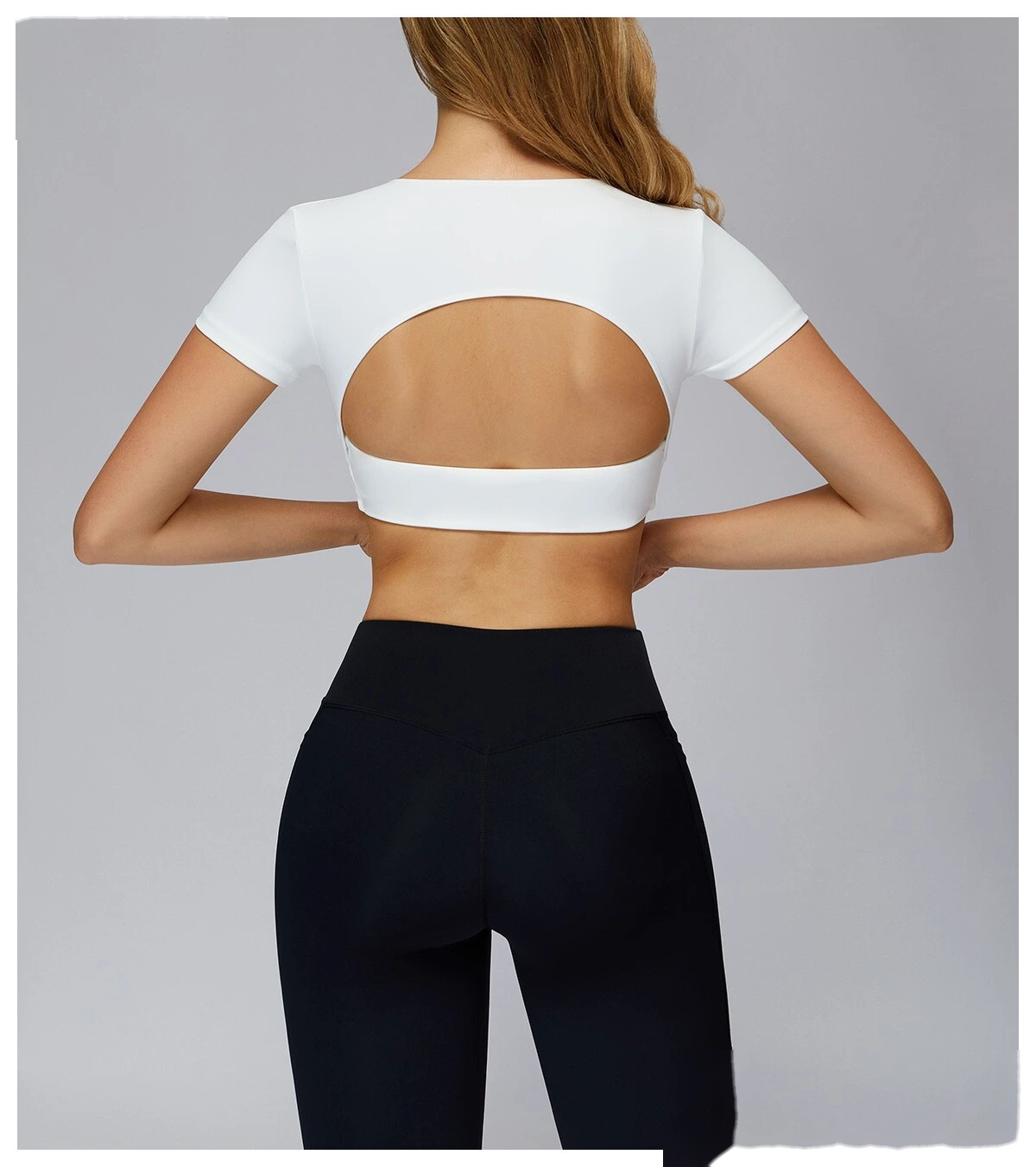 Custom twisted yoga bra tight-fitting quick-drying yoga clothes women's outdoor running fitness sports bra detail