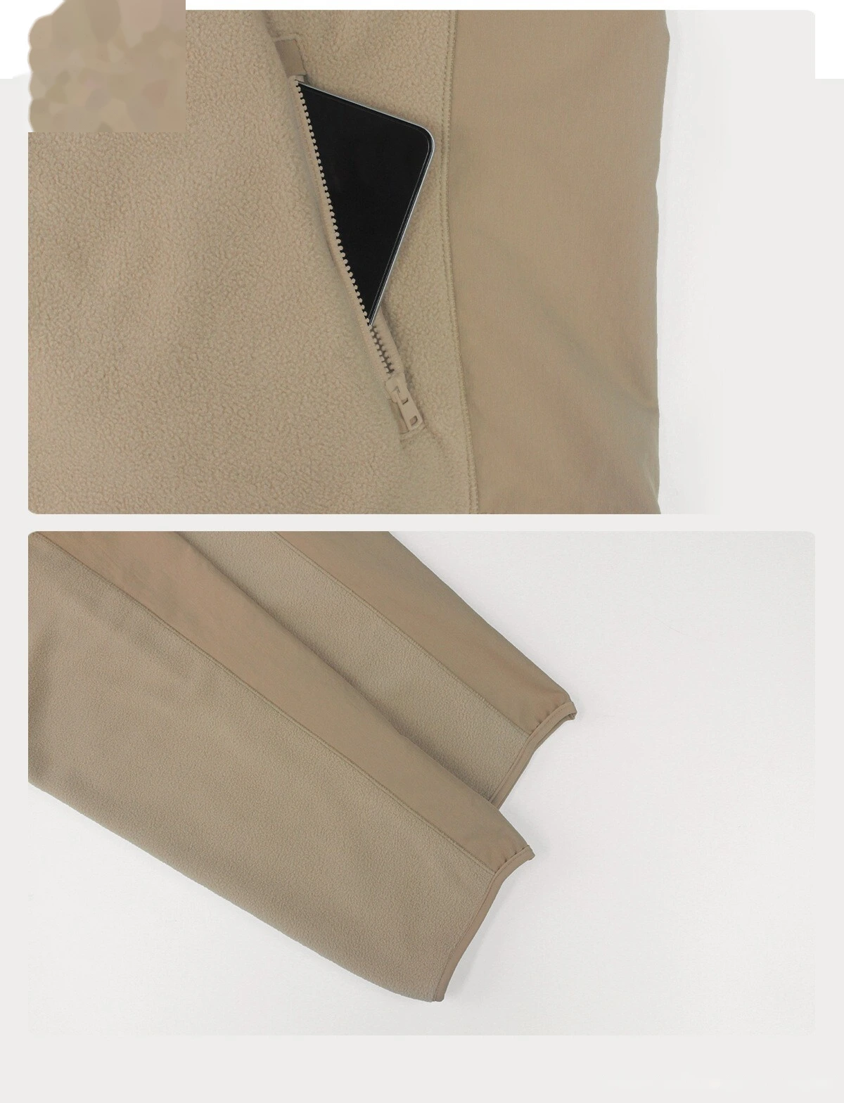 Bulk Custom Women's Fleece Jacket - Winter Warm Loose Fit Open-Front Sports Sweatshirt detail