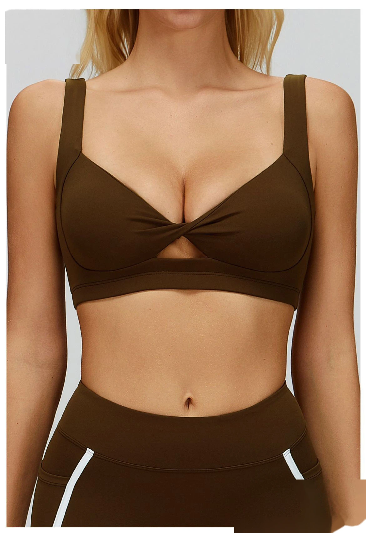 Custom Barely-There Yoga Bra, Women's Cutout Back Sports Fitness Underwear detail