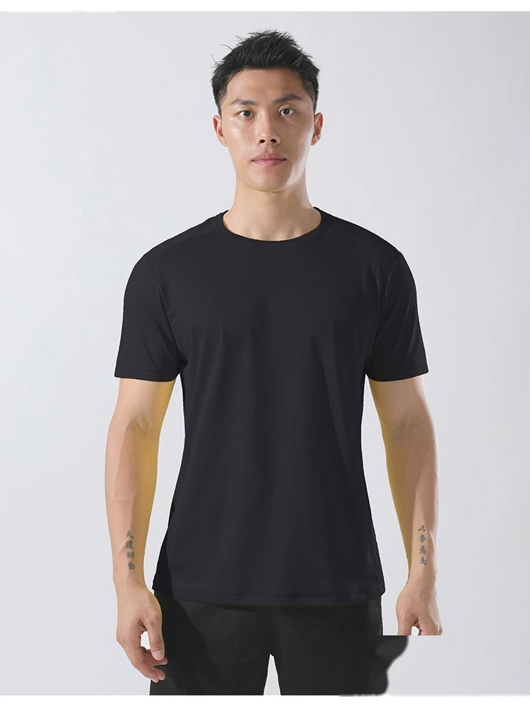 Men quick-dry outdoor t-shirt moisture-wicking loose t shirts detail