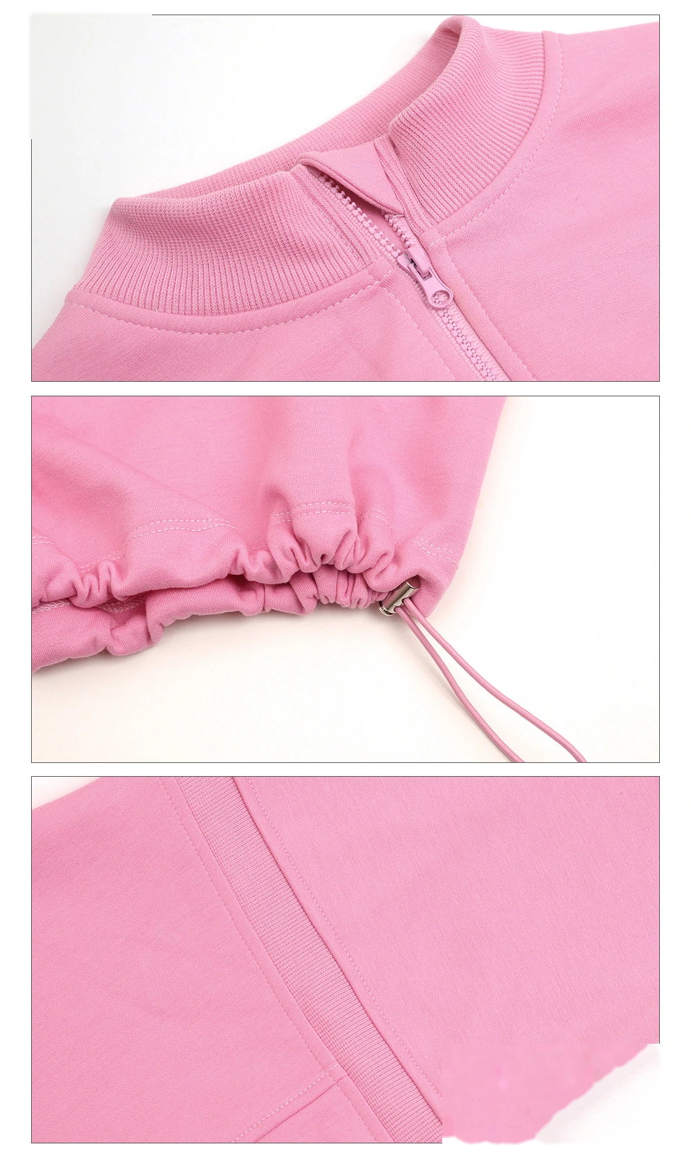 Custom autumn and winter sweater sports fitness long sleeve yoga clothes half zipper loose sweater woman detail