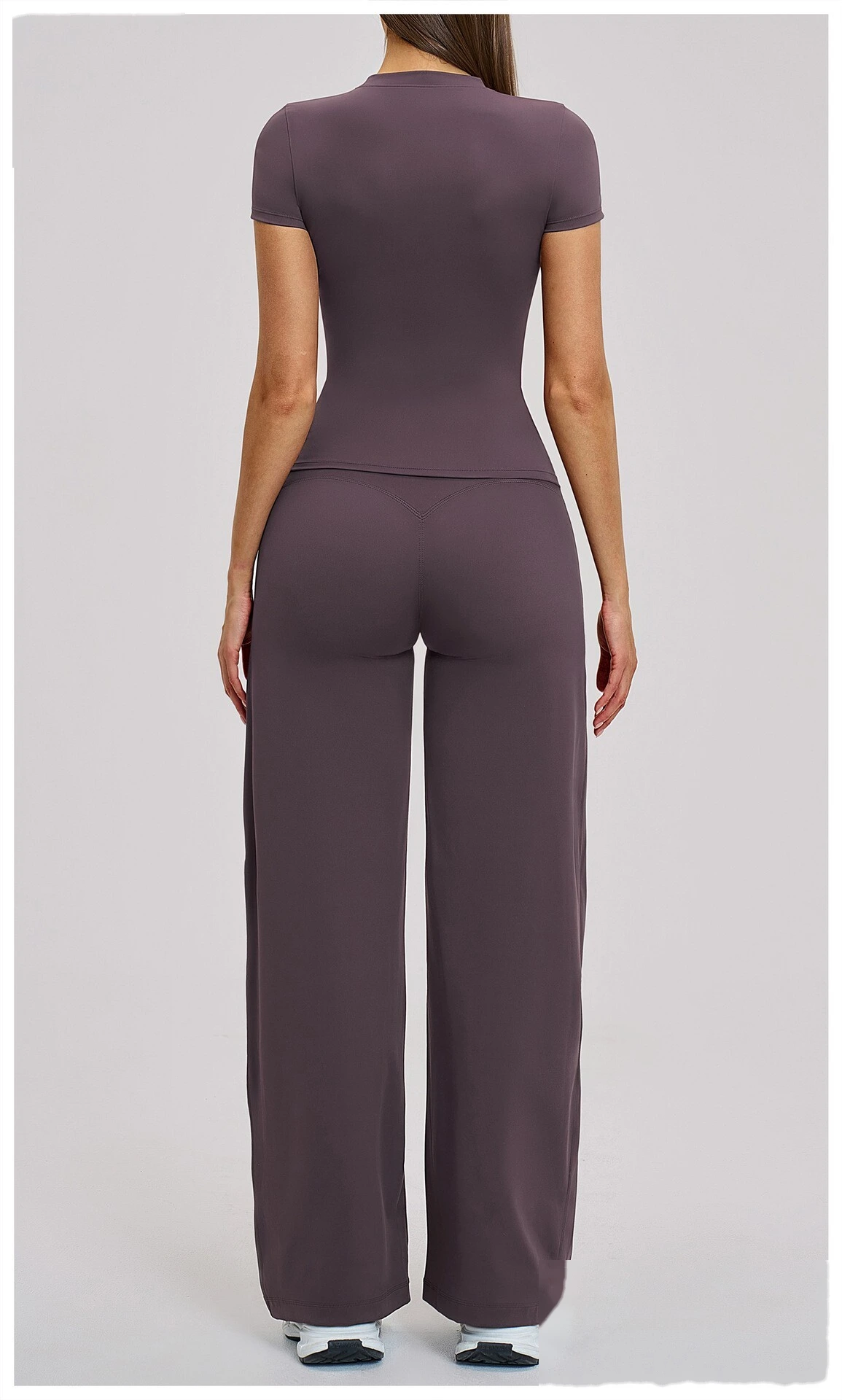 Custom Women's Yoga Set - High-Waisted Tight High-Stretch Leggings & Top for Outdoor Running Fitness detail
