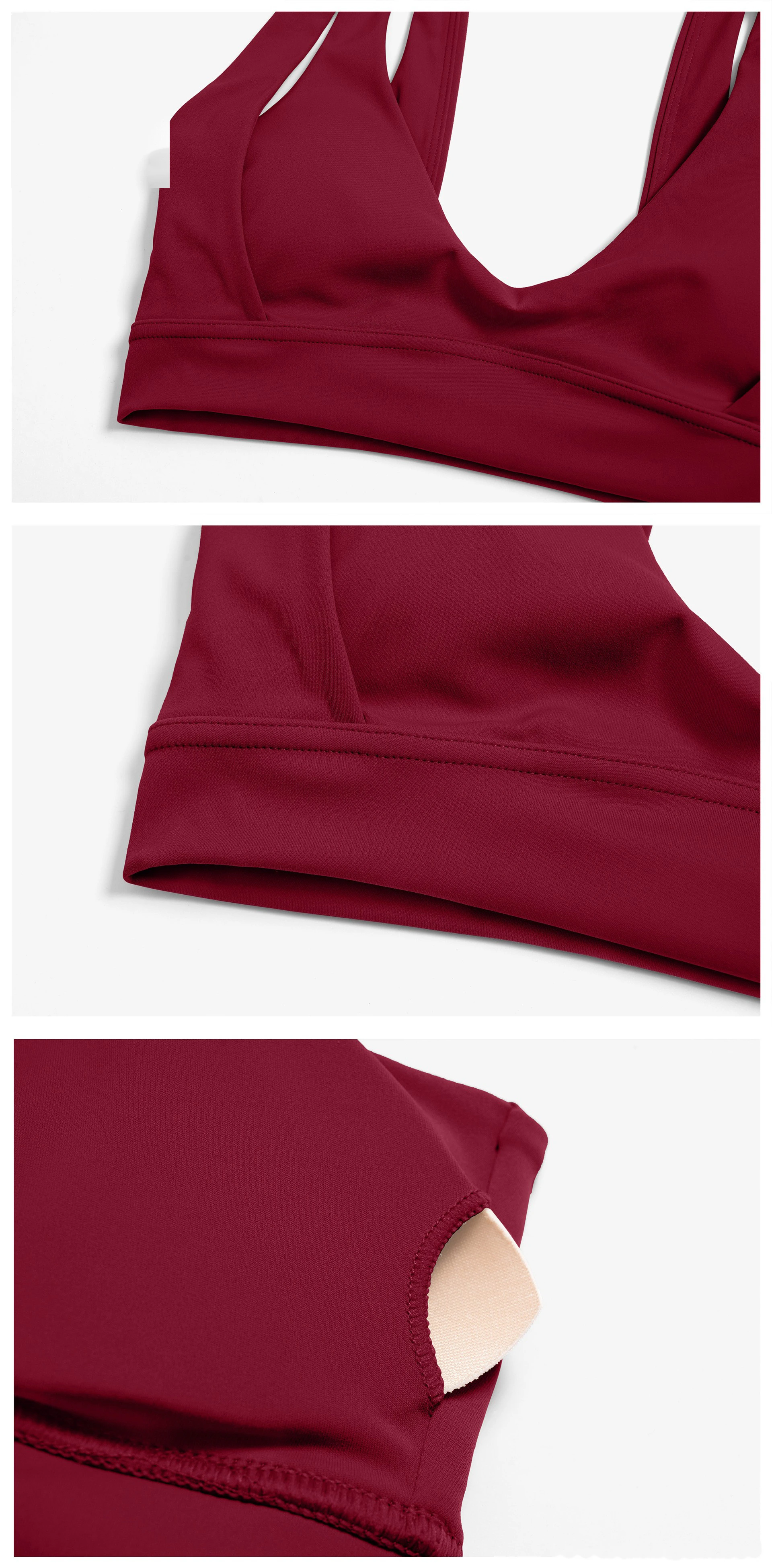 Premium Nude Sensation Sports Bra Women Custom Elegant Open Back Yoga Running Workout Bra detail
