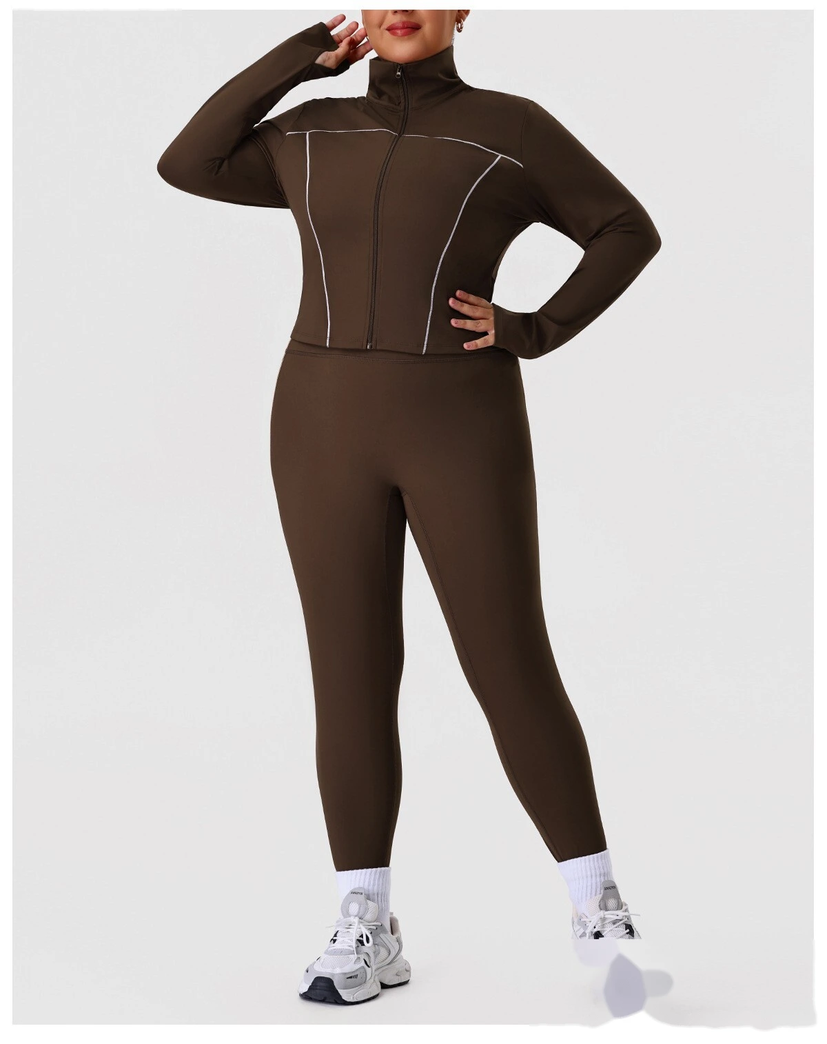 Custom Plus Size Yoga Pants Set - High-Elastic Tight Slimming Running Fitness Leggings & Activewear detail