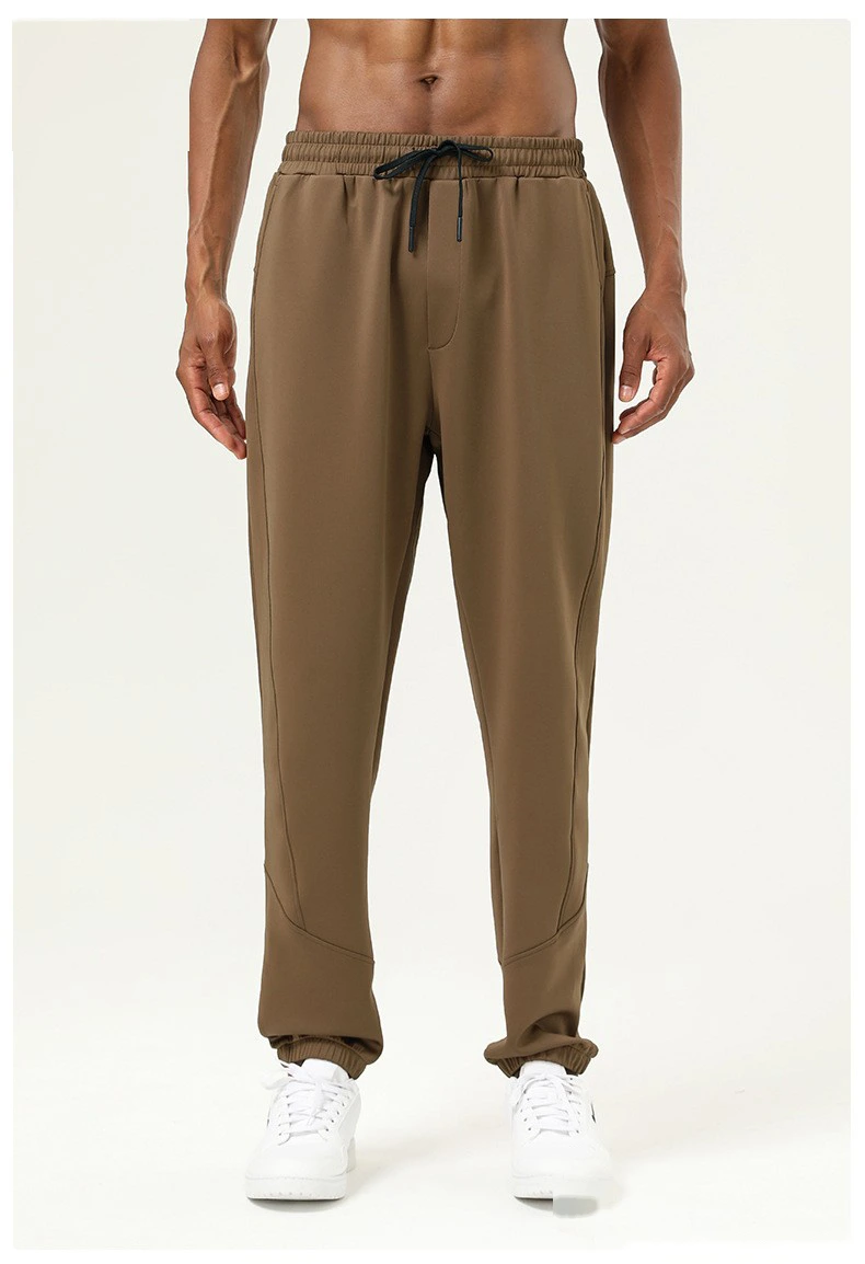 Customized leisure sports pants men's thick warm loose fitness running training leg pants detail