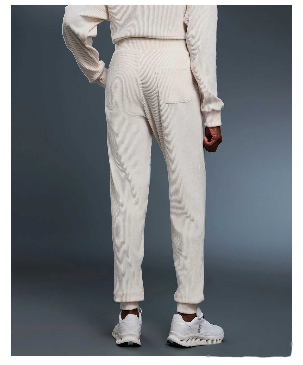 Customized high waist drawstring leg pants women's loose drape breathable casual pants running sweatpants detail