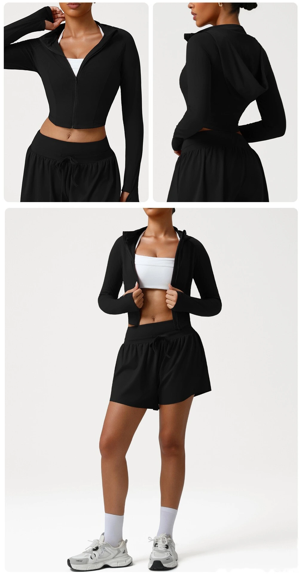 Customized Slim-fit Running Shirt New Fashion Fitness Jacket Naked Long-sleeved Yoga Dress Women detail