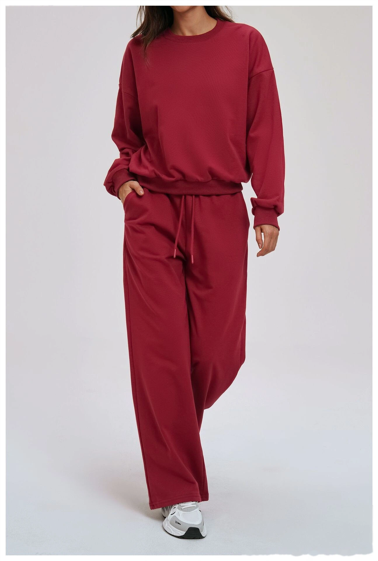 Custom Outdoor Running Sweatpants - New European-American Loose Wide-Leg Straight Casual Trousers detail