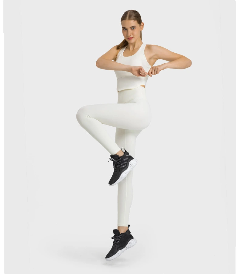 Women high waist leggings tummy control high stretch yoga pants detail