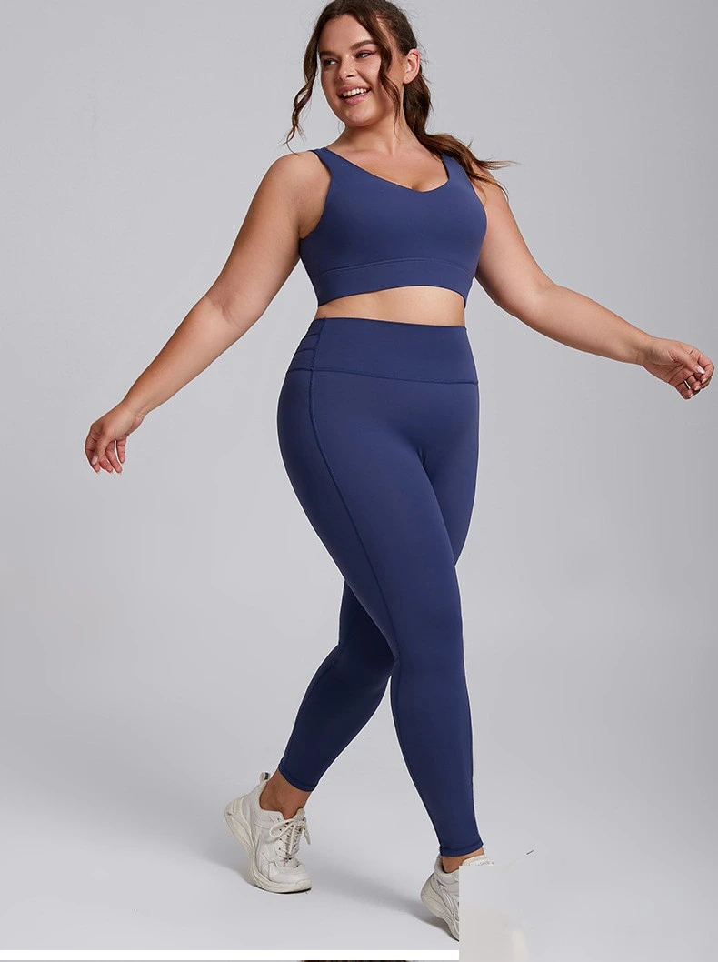 Customized plus size sports bra female sexy beauty back nude sports bra plus size yoga bra detail