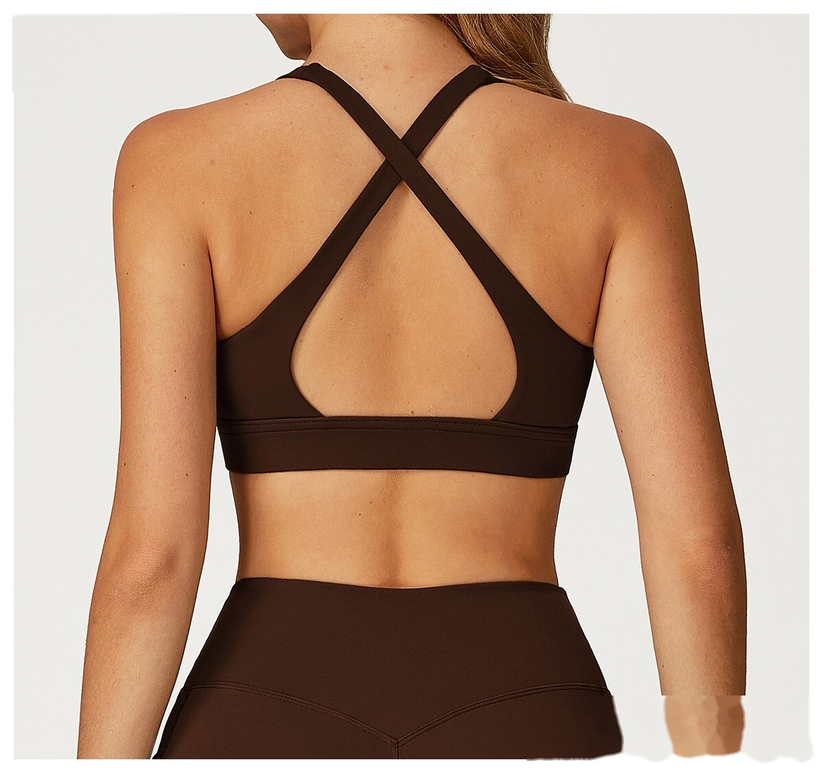 Custom-made yoga bra cross back high sense sports bra women running fitness sports bra detail