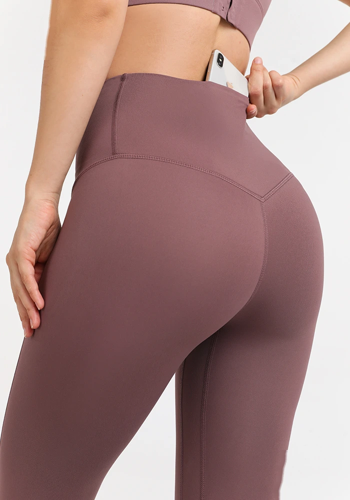 Womens high waisted leggings tummy control slimming yoga pants detail