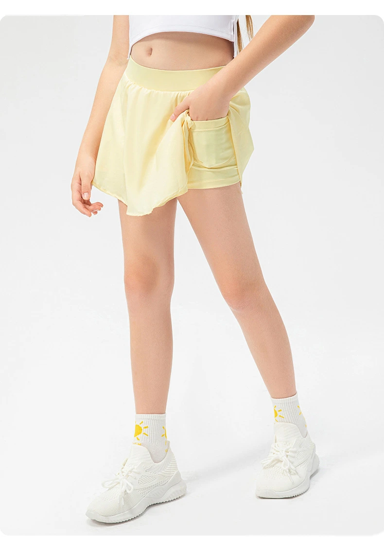 Girls tennis skirt with pockets high waisted athletic golf skort detail