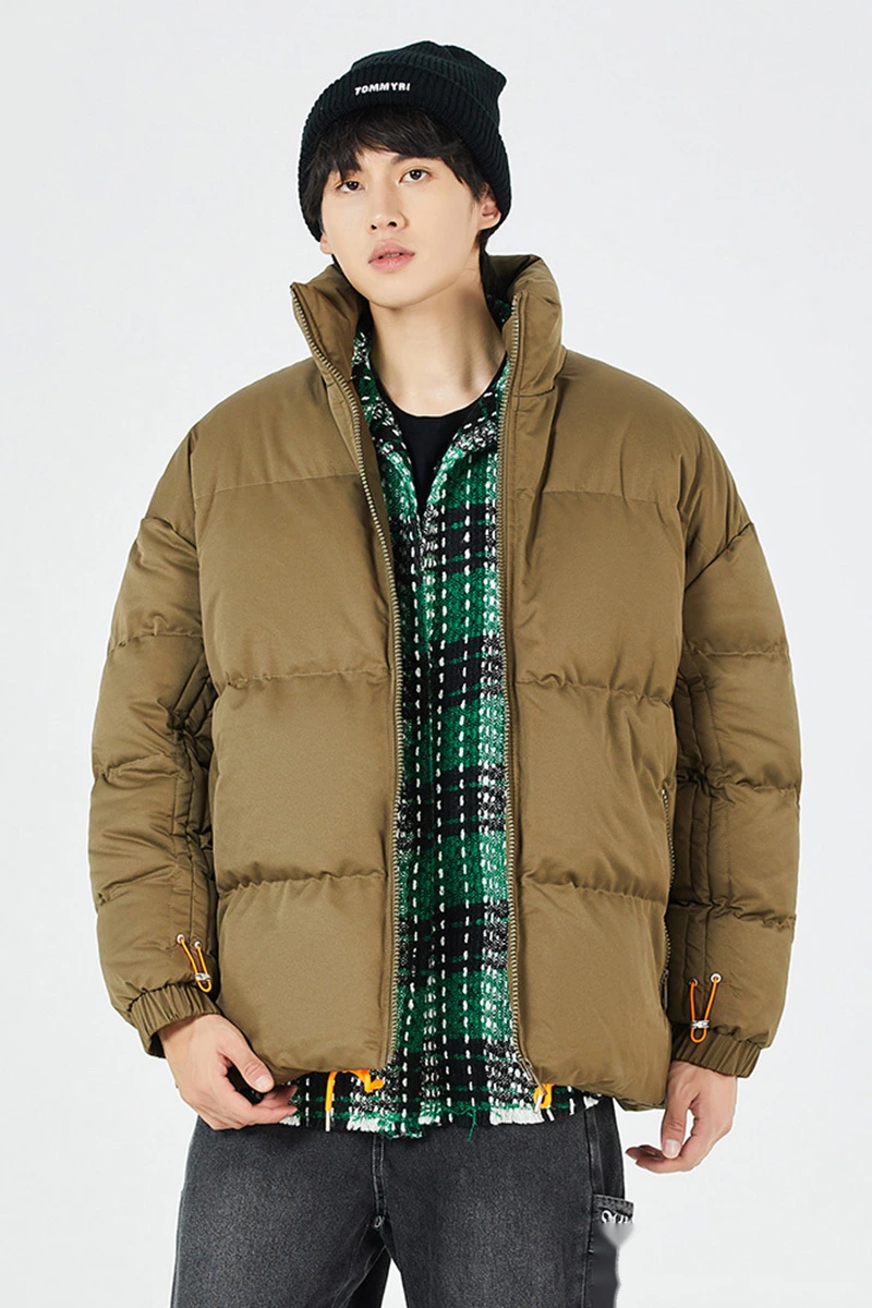 Customize winter men's and women's fashion warm windproof cotton-padded down jacket. detail