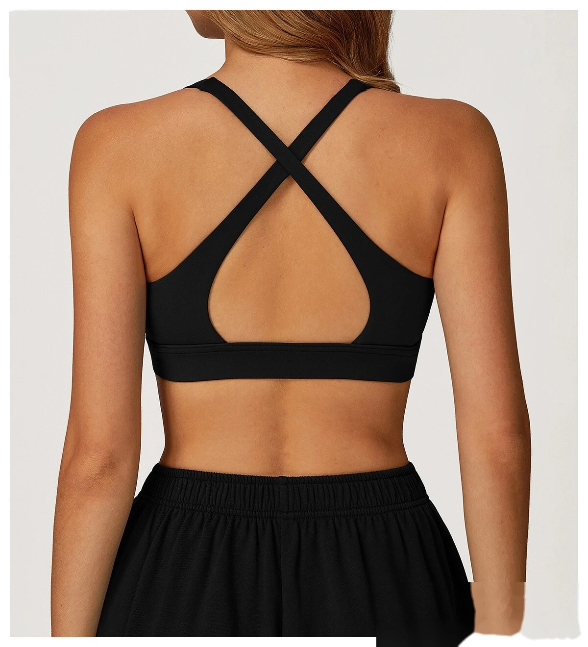Custom-made yoga bra cross back high sense sports bra women running fitness sports bra detail
