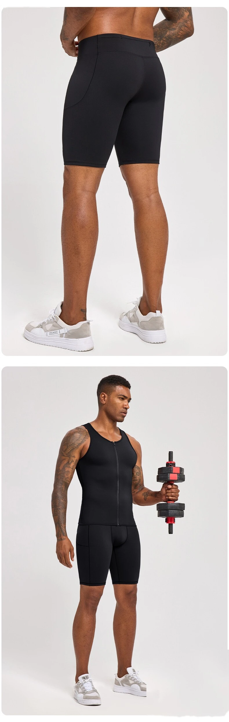 Men's Strong Shaping Compression Tight Shorts Quick Dry Breathable Summer Sports Half Pants detail