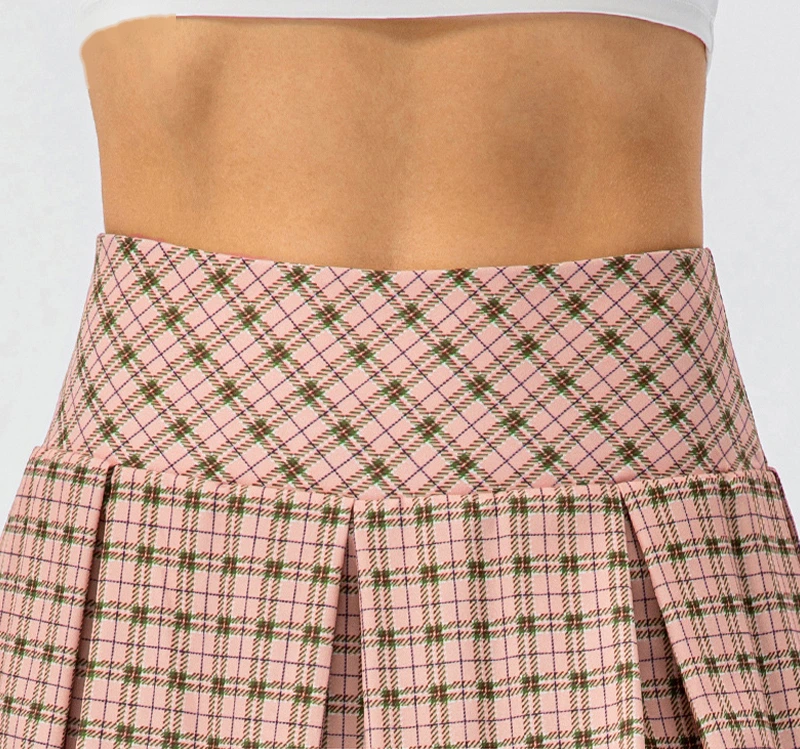 Womens tennis skirts elastic athletic golf skorts with pockets detail
