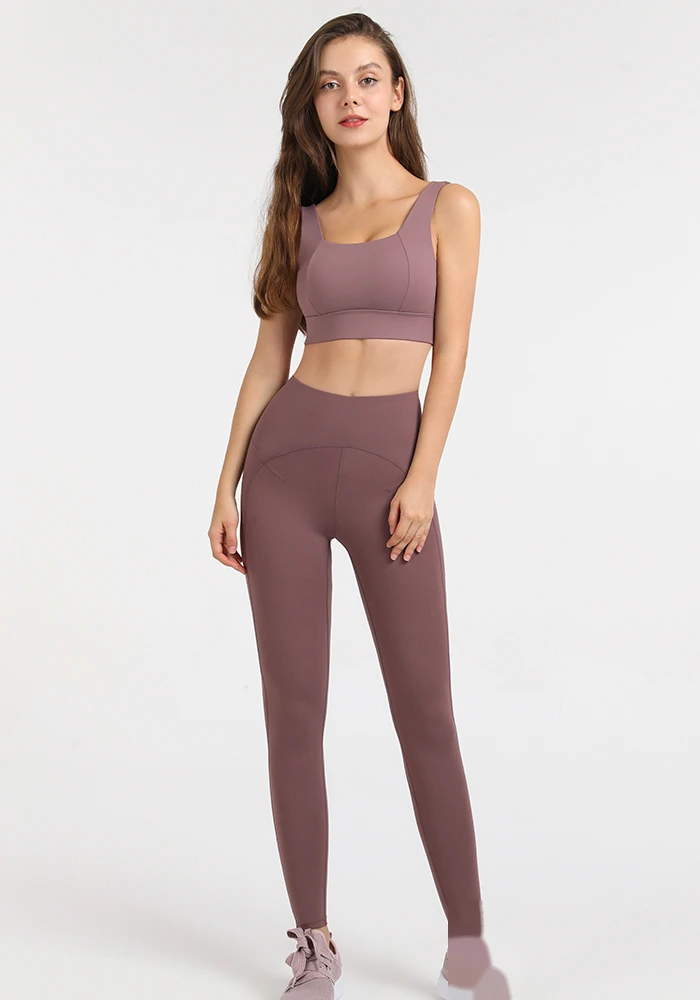 Womens high waisted leggings tummy control slimming yoga pants detail