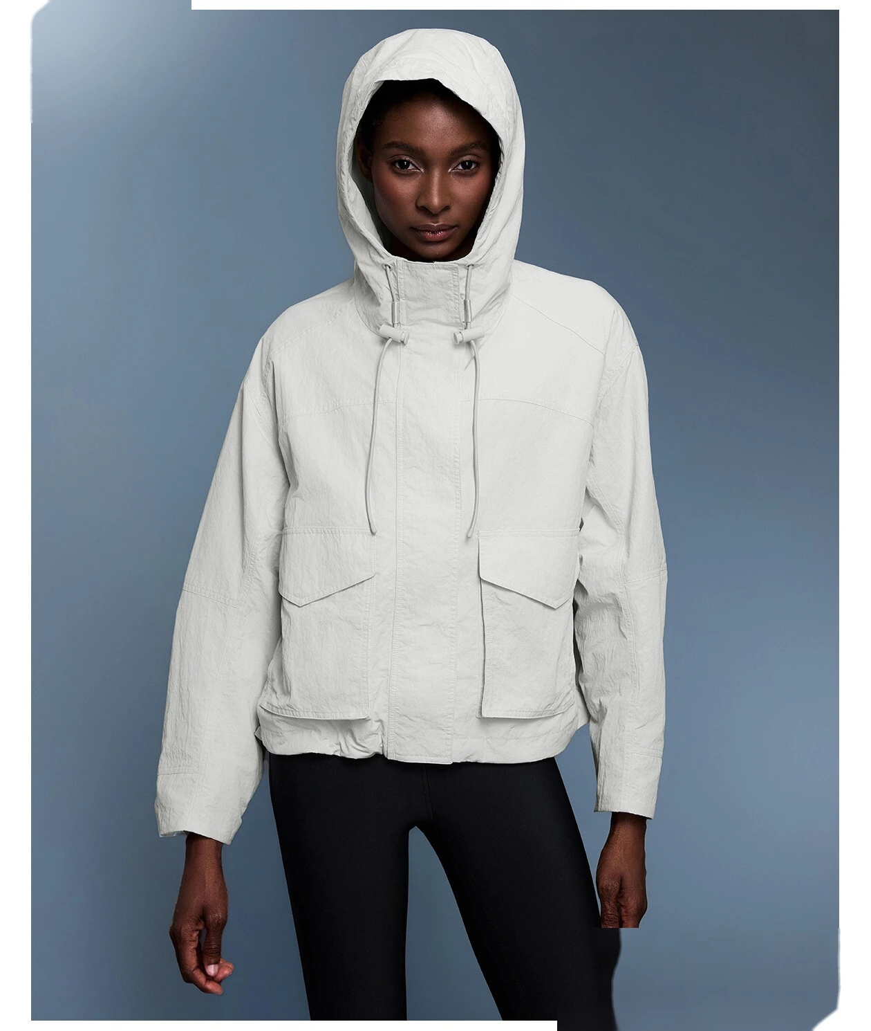 Customized light outdoor waterproof hooded jacket casual windbreaker jacket female autumn. detail