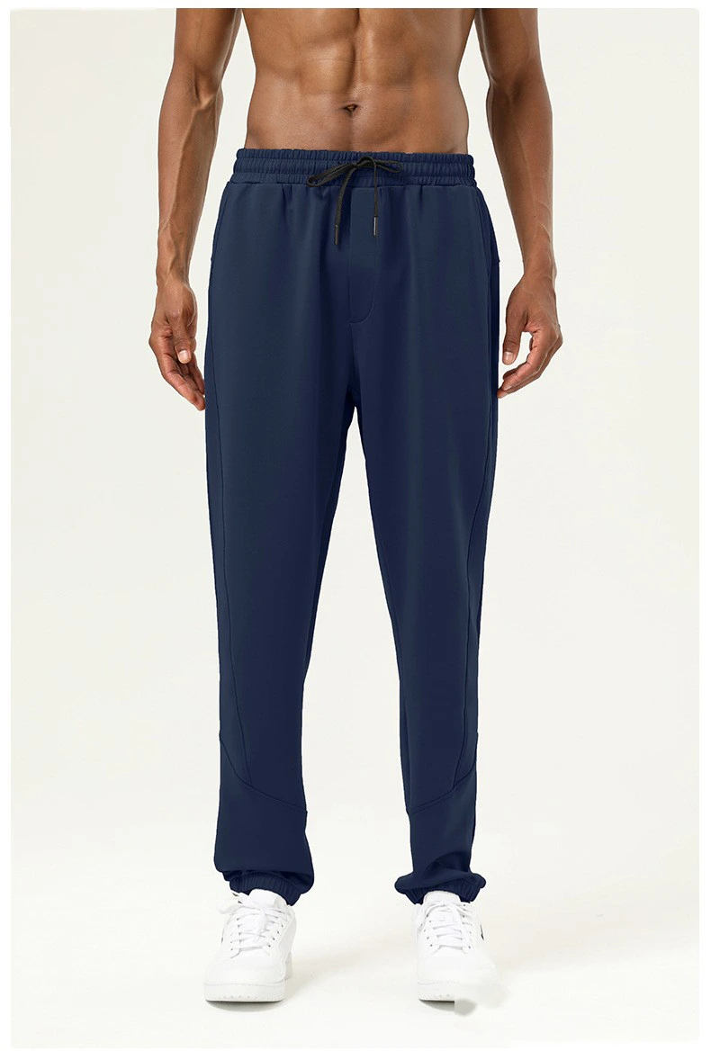 Customized leisure sports pants men's thick warm loose fitness running training leg pants detail