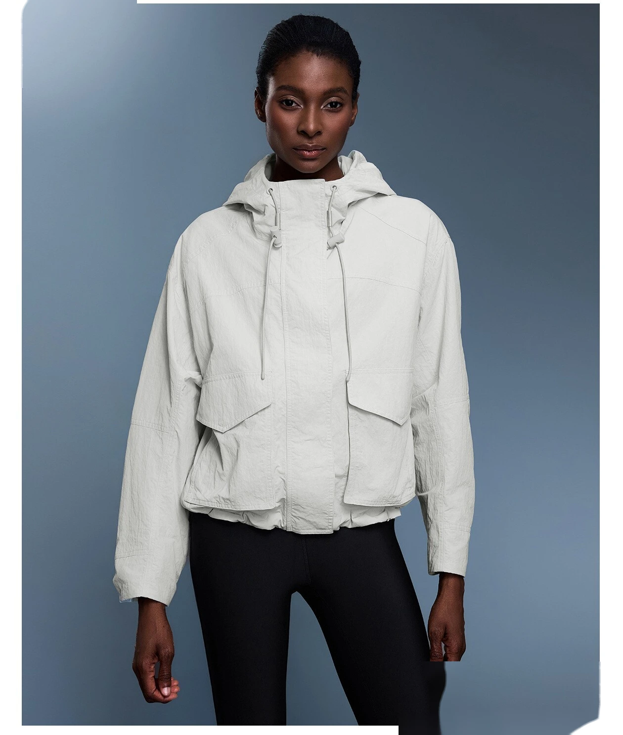 Customized light outdoor waterproof hooded jacket casual windbreaker jacket female autumn. detail