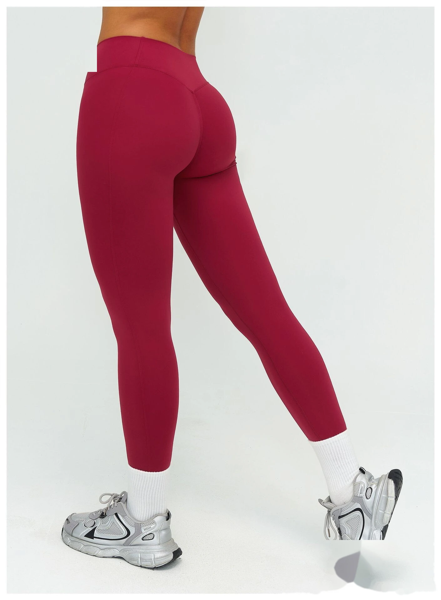 Women's Customizable High-Waisted Yoga Pants - High-Stretch Tight Slimming Long Leggings for Outdoor Running & Fitness detail