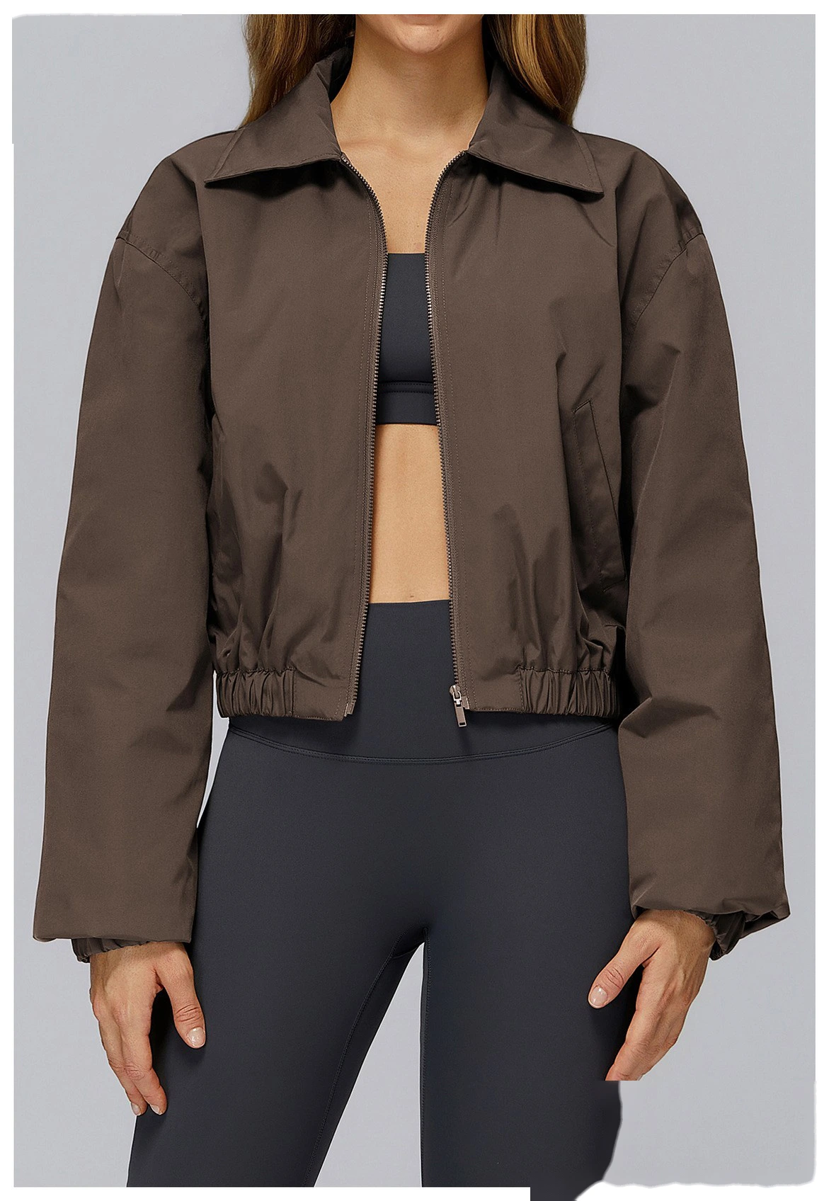Custom winter coat windproof warm sports coat outdoor mountaineering running coat detail