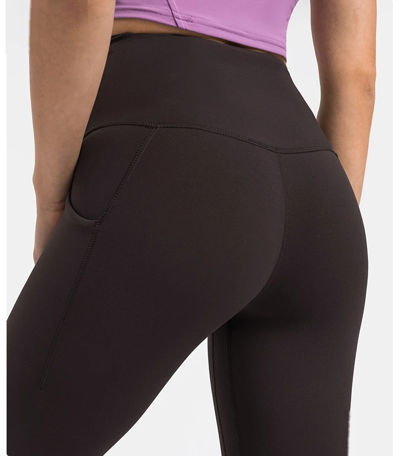 Womens leggings high waist butt lift pants with phone pockets detail