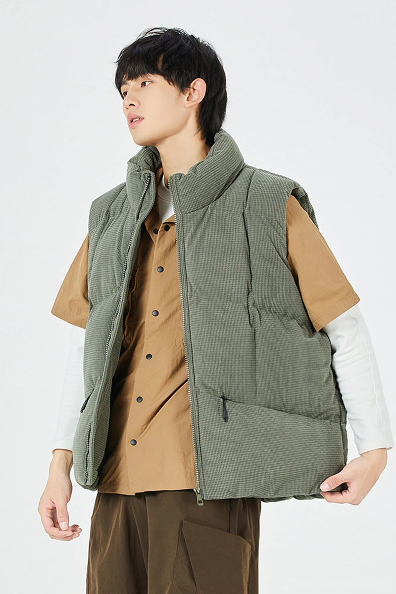 Customized fashion casual winter warm cotton vest vest for men and women detail